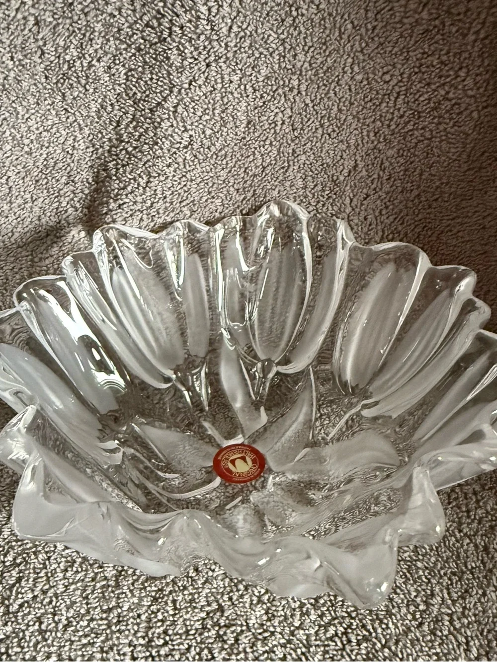 Crystal Clear Decorative Glass Bowl - Clear